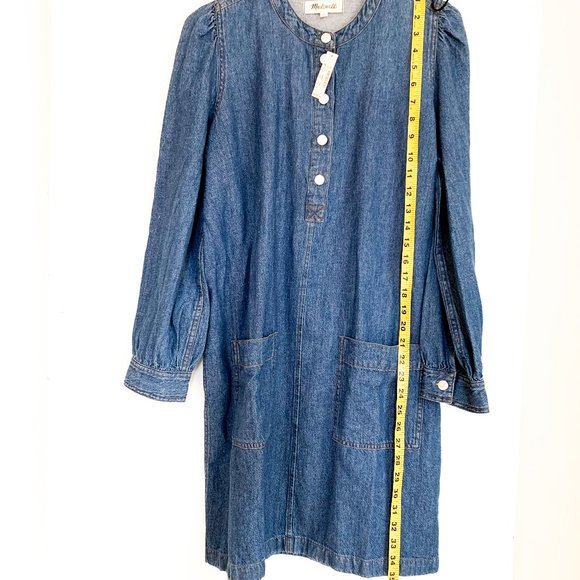 NWT madewell denim patch pocket popover shirtdress - Picture 5 of 5